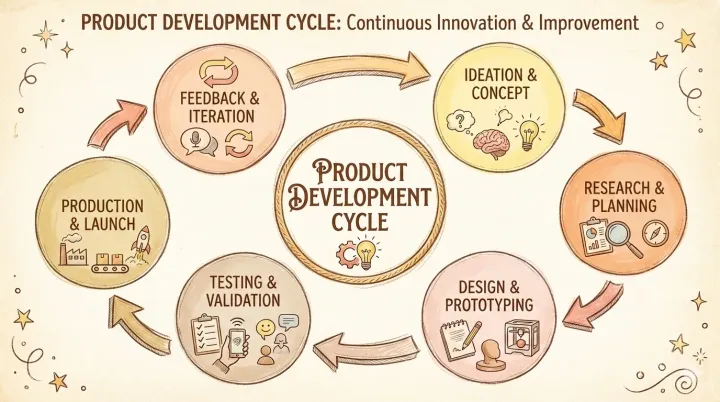 A product cycle, drawn as a loop — author preview 1