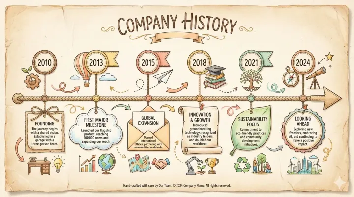 A company story through time — author preview 1