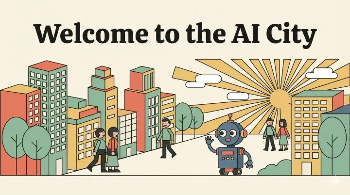Welcome to an illustrated AI city — author preview 1