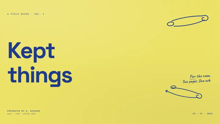 The rules we are keeping — author preview 1