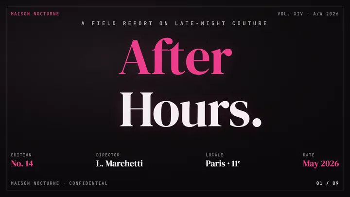 After Hours editorial — author preview 1