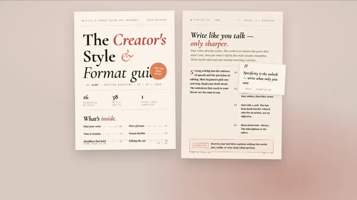A creator’s style guide — author preview 1