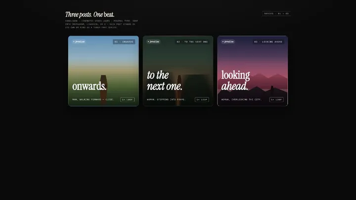 Three posts, one visual rhythm — author preview 1