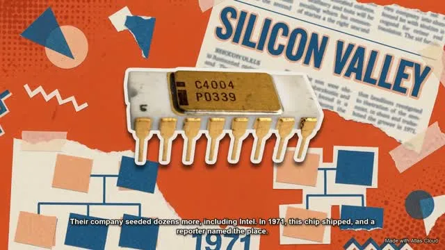 A collage-style Silicon Valley explainer video frame.