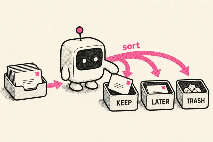 Illo Skill: Fan-out: sort incoming mail into keep, later, and trash