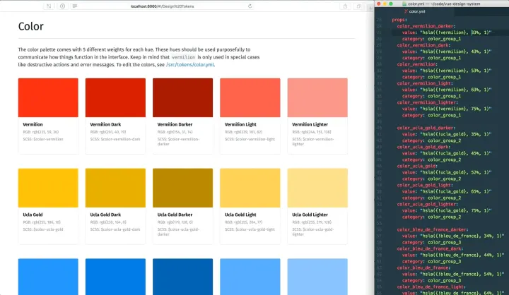 Vue Design System: ![Screenshot