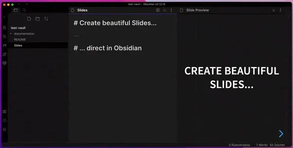 Obsidian Advanced Slides: demo.gif