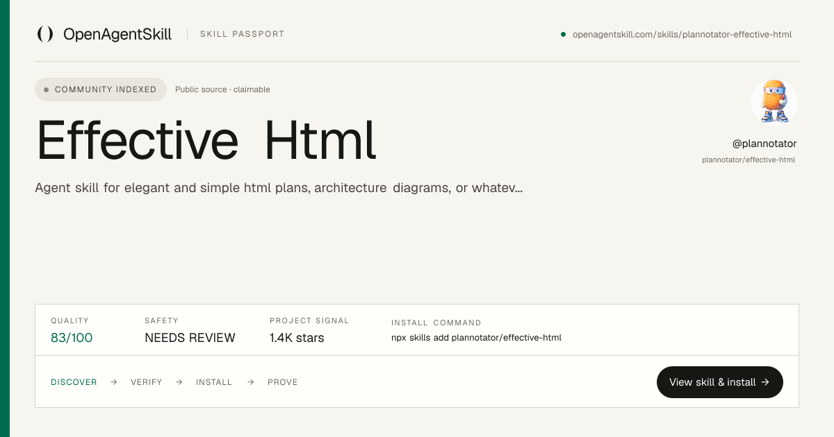 Effective Html - AI Agent Skill | OpenAgentSkill